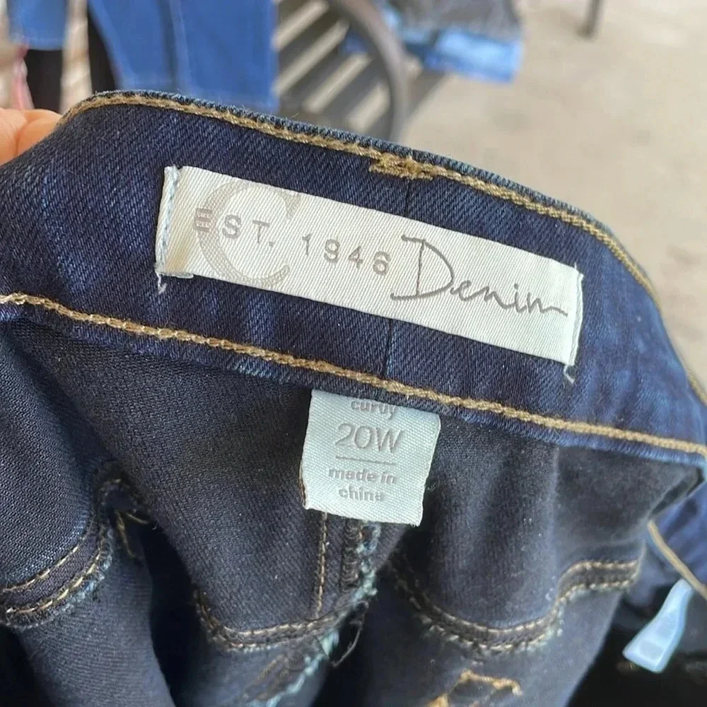 Est. 1946 Denim Dark Blue 5-pocket Curvy Straight leg‎ Jeans
